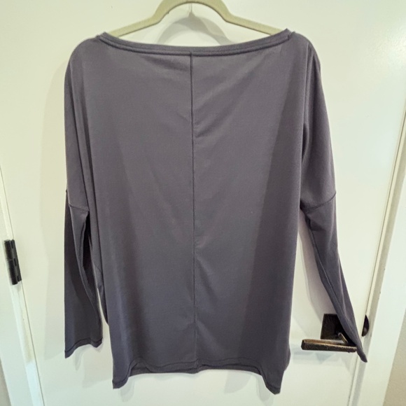 Athleta L/S raglan sleeve charcoal grey top-S - Picture 2 of 4